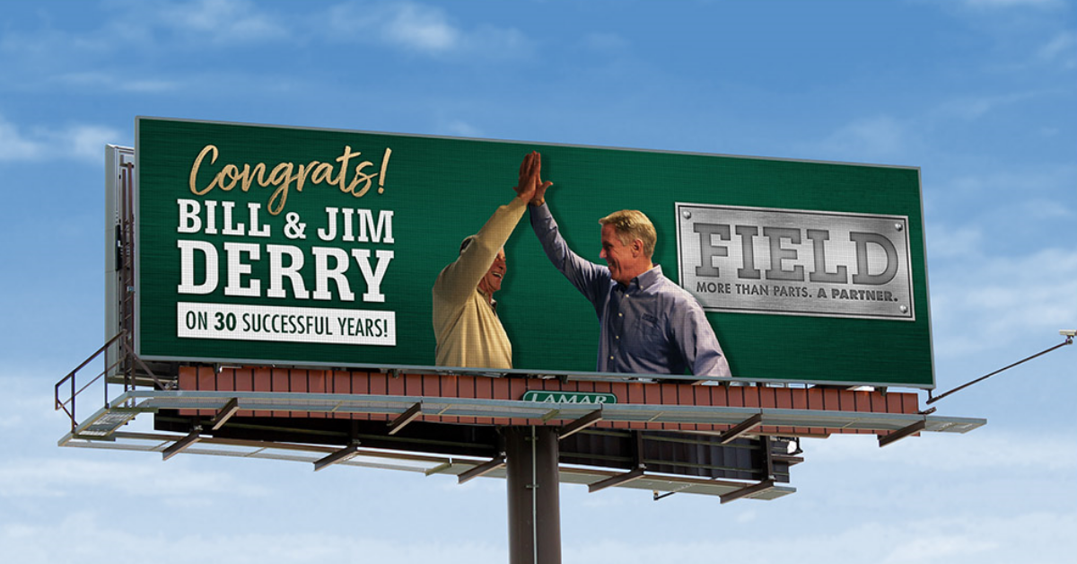 Field Fastener 30th Anniversary billboard 