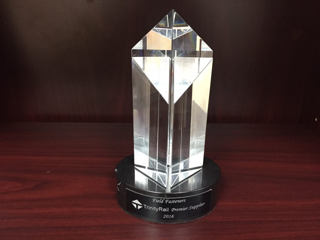 Field Fastener Receives Premier Supplier Award from Trinity Industries